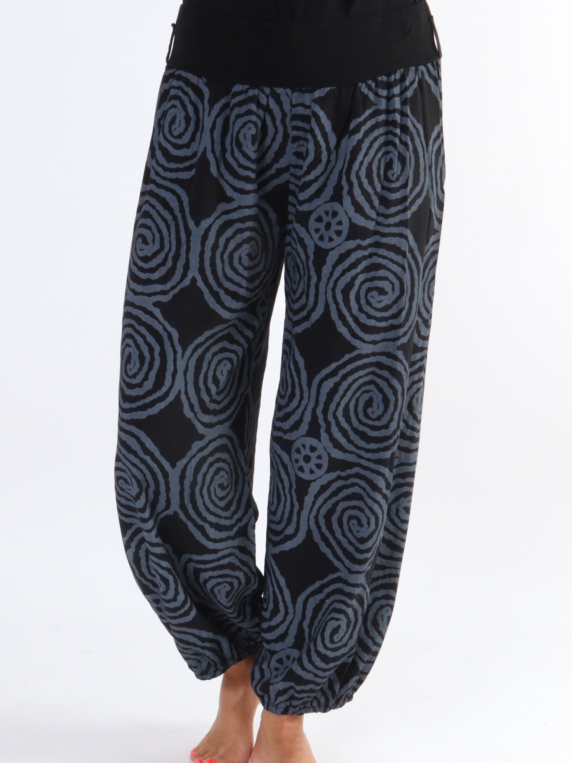 Ninell - Mönstrade haremsbyxor i viskos